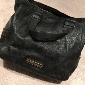 BCBGeneration Black and gold hobo bag